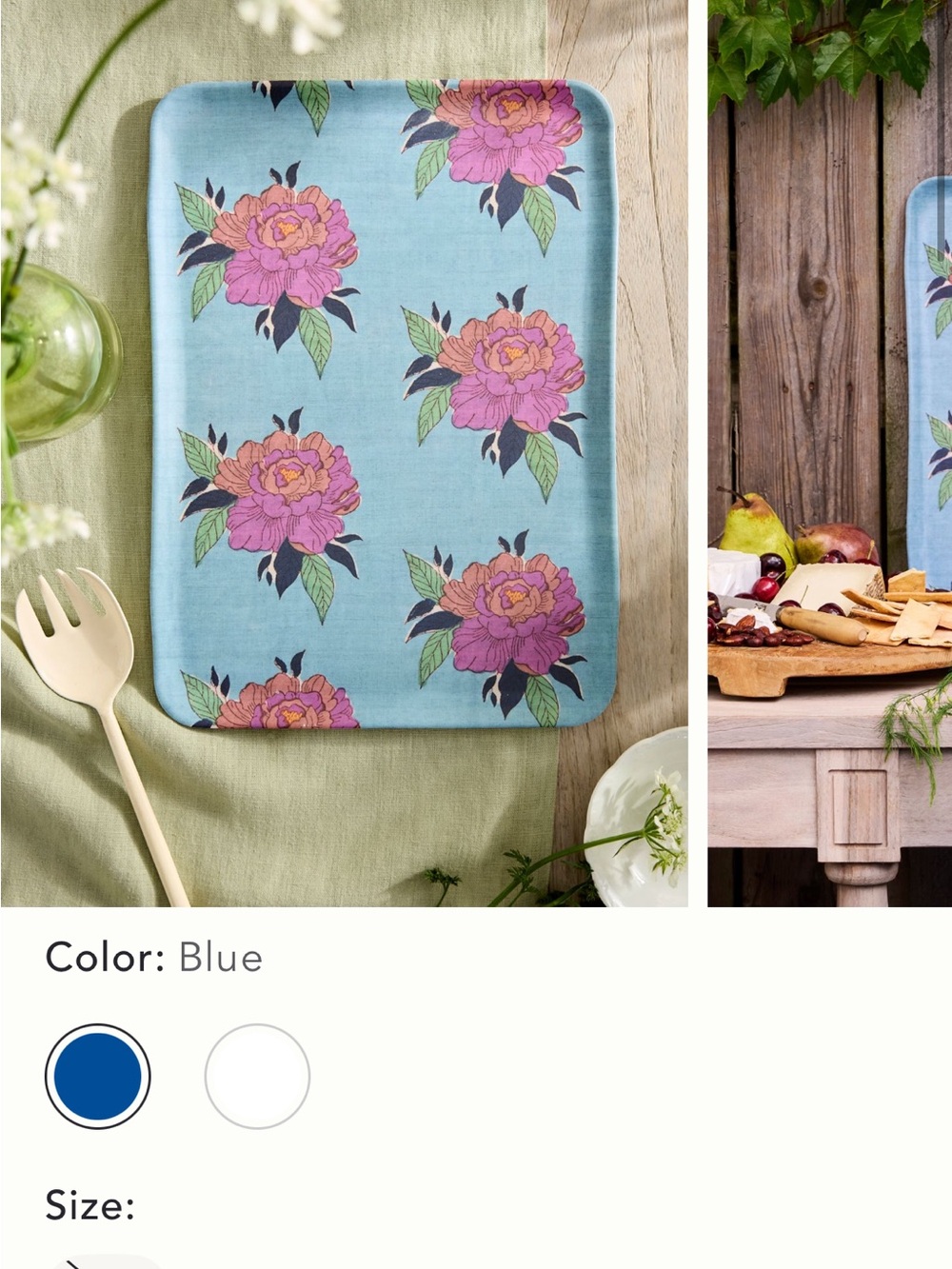 Anthropologie Blossom Melamine Platter
